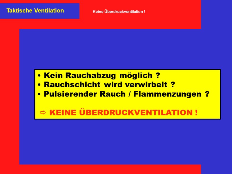 Kein Rauchabzug möglich ?   Rauchschicht wird verwirbelt ?    